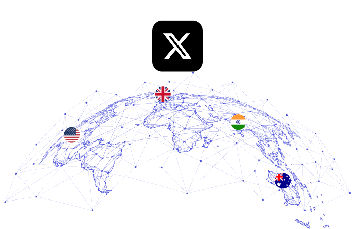 World map illustration for global app marketing coverage